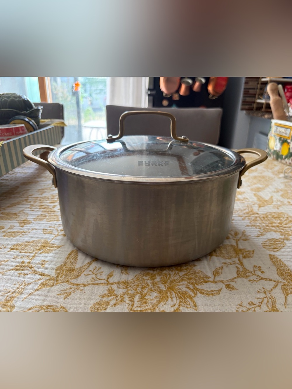 Stainless Steel Covered Stockpot in Silver